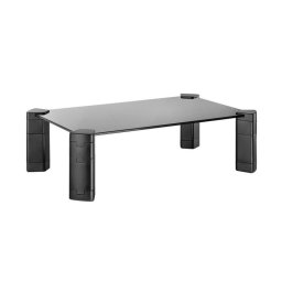 Aisens Soporte Elevador Cristal Negro para Monitor y Portátil hasta 32