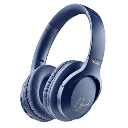 Auriculares NGS Artica Greed inalámbricos Bluetooth 5.1 con micrófono y cable azul