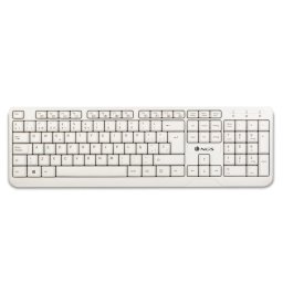 NGS Spike Teclado USB Multimedia Plug & Play 1.4m Qwerty Español Blanco