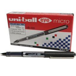 Uni-Ball Eye Micro UB-150 Caja 12 Bolígrafos de Tinta Pigmentada Negra