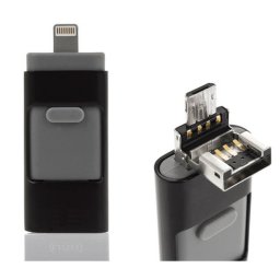 Ital i-Flash OTG 16GB USB/Micro USB/Lightning Negro