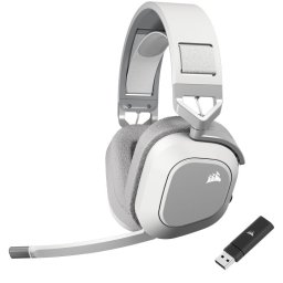 Corsair HS80 Max Wireless Auriculares Gaming Premium Inalámbricos Blancos