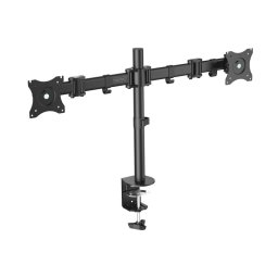 Digitus Soporte Dual con Sujeción Inclinable para Monitores 15"/27" VESA 100x100 Max 16Kg
