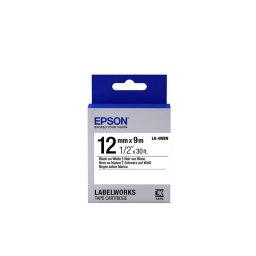 Epson LK-4WBN Rollo Cinta 12mm 9m Negra/Blanca