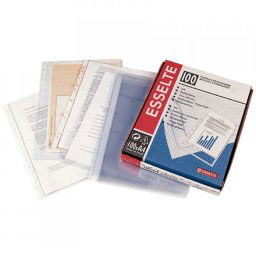 Esselte Funda Portadocumentos de Cristal Sin Refuerzo 16 Taladros Caja 100 Uds