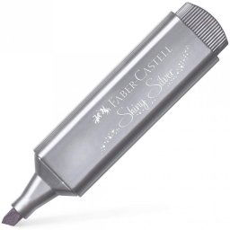 Faber Castell Textliner 46 Caja de 10 Marcadores Fluorescentes Plata Metálico