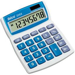 Ibico 208X Calculadora Blanco/Azul