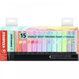 STABILO Boss Original Pack de 15 Marcadores Fluorescentes Colores Surtidos