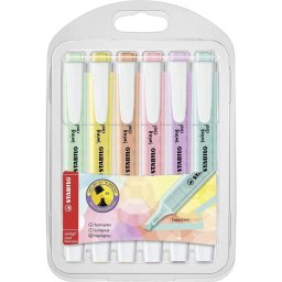 STABILO Swing Cool Pastel Edition Estuche 6 Marcadores Fluorescentes