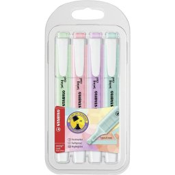 STABILO Swing Cool Pastel Edition Estuche 4 Marcadores Fluorescentes