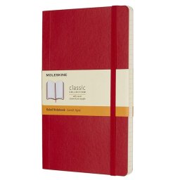 Moleskine Classic Cuaderno Grande 192 Páginas Rayadas Tapa Blanda Rojo