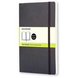 Moleskine Notebook Cuaderno 192 Hojas Páginas Lisas Tapa Blanda Negro