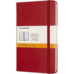 Moleskine Classic Cuaderno 208 Hojas Páginas Rayadas Tapa Dura Rojo