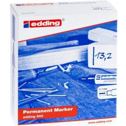 Edding 500 Caja 10 Rotuladores Permanentes Rojo