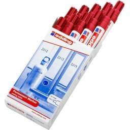 Edding 3000 Caja 10 Rotuladores Permanentes Punta Redonda Rojo