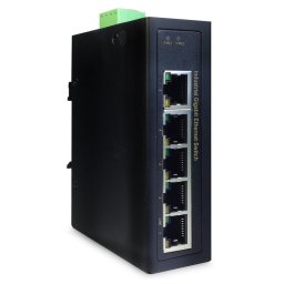Digitus Switch Industrial 5 Puertos Gigabit Negro