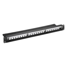 Goobay Panel de Parcheo 24 Puertos Cat. 6 UTP 1U Negro