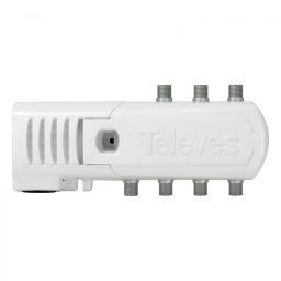 Televes Amplificador Antena TV 6 Salidas 16dB Blanco