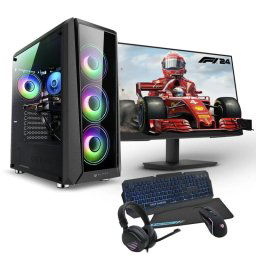 PC Racing Pack Gaming PC Intel Core i5-10400F/16GB/1TB SSD/GTX1650 + Pantalla 24" FullHD + Combo Gaming