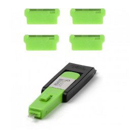 Smart Keeper Pack 4 Bloqueos para Puerto Mini USB-B + Mini Llave de Seguridad Verde