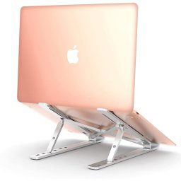 Klack Soporte de Aluminio Plegable y Ajustable para Tablet/Portátil hasta 17
