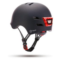 Youin Casco con Luz LED Negro Talla L 58x61cm