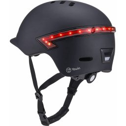 Youin Casco Smart Homologado con Luz LED Negro Talla L 58-61cm