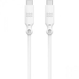 Just Green Cable Ecológico USB-C Macho/Macho 1.2m Blanco