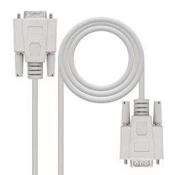 Nanocable Cable Serie DB9 Hembra/Macho 3m Beige