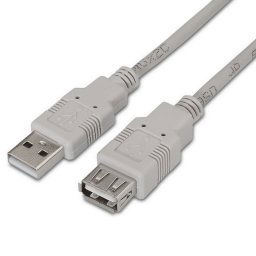 Aisens Cable Extensión USB 2.0 Tipo A Macho/Hembra 1m Beige
