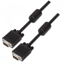 Aisens Cable SVGA con Ferrita Macho/Macho 25m Negro