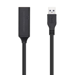 Aisens Cable Alargador USB 3.0 Tipo A Macho/Hembra con Amplificador 5m Negro