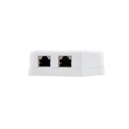Nanocable Roseta de Superficie RJ45 Cat.6 FTP 2 Tomas Blanca
