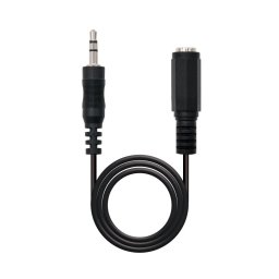 Nanocable Cable Audio Estéreo Jack 3.5mm Macho/Hembra 5m Negro