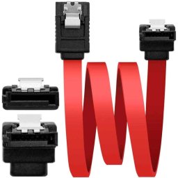 Nanocable Cable SATA Acodado con Anclajes Macho/Macho 0.5m Rojo