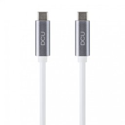 DCU Tecnologic Cable USB-C a USB-C Macho/Macho 1m Blanco
