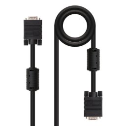 Nanocable Cable SVGA con Ferrita HPDB15 Macho/Macho 6m Negro