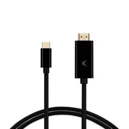 Ksix Cable Adaptador USB-C a HDMI 60hz 2m Negro