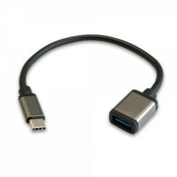 3Go C136 Cable OTG USB-A a USB-C Hembra/Macho 20cm Negro