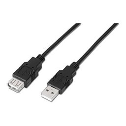 Nanocable Cable Prolongador USB 2.0 Tipo A Macho/Hembra 1m Negro