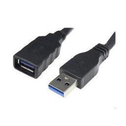 Cable USB 3.0 Alargador Macho/Hembra 1m Negro