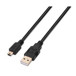 Nanocable Cable USB 2.0 Tipo A a Mini USB Tipo B Macho/Macho 0.5m Negro