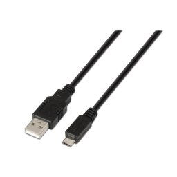 Nanocable Cable USB 2.0 Tipo A a Micro USB Tipo B Macho/Macho 0.8m Negro