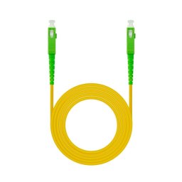 Nanocable Cable de Fibra Óptica SC/APC a SC/APC Monomodo Simplex LSZH 50m Amarillo