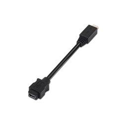 Nanocable Cable OTG USB 2.0 Mini USB-B Hembra a Micro USB-B Macho 10cm Negro
