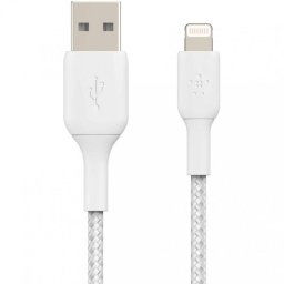 Belkin Boost Charge Cable Lightning a USB Trenzado 1m MFi Blanco