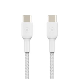 Belkin Boost Charge Cable Trenzado USB-C a USB-C Carga Rápida 1m Blanco