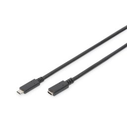 Digitus Cable Alargador USB-C a USB-C 0.7m Negro