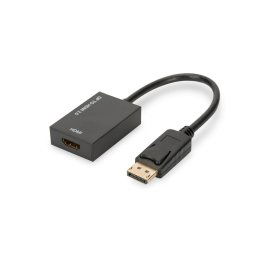 Digitus Cable Adaptador DisplayPort-HDMI Tipo A M/F 0.2m con Bloqueo
