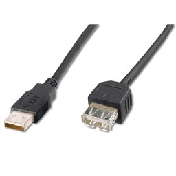 Digitus Cable Extensor USB 2.0 Apantallado 3m Negro